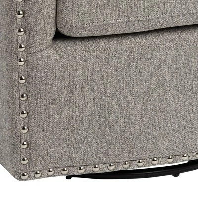 Studio 55D Fullerton II Light Gray Swivel Accent Chair 7 Studio 55D Fullerton II Light Gray Swivel Accent Chair - Image 5
