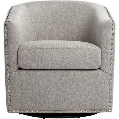 Studio 55D Fullerton II Light Gray Swivel Accent Chair 8 Studio 55D Fullerton II Light Gray Swivel Accent Chair - Image 6
