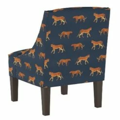 Swoop Armchair Cheetah Walk Navy - Skyline Furniture -Living Room Chairs store unnamed file 4441