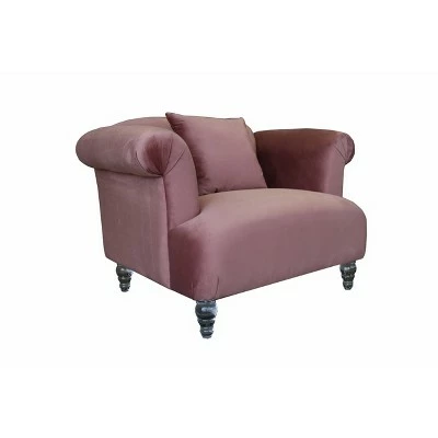 Elegance Contemporary Chair Blush/Acrylic - Armen Living 7 Elegance Contemporary Chair Blush/Acrylic - Armen Living - Image 5