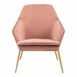 Luxe Modern Velvet Armchair Pink - ZM Home -Living Room Chairs store unnamed file 4452