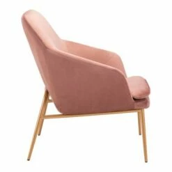 Luxe Modern Velvet Armchair Pink - ZM Home -Living Room Chairs store unnamed file 4453