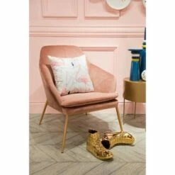 Luxe Modern Velvet Armchair Pink - ZM Home -Living Room Chairs store unnamed file 4454