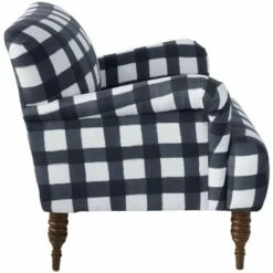 Elsa Armchair Blue Plaid - Skyline Furniture -Living Room Chairs store unnamed file 4456