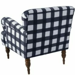 Elsa Armchair Blue Plaid - Skyline Furniture -Living Room Chairs store unnamed file 4457