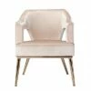 Ganex Upholstered Accent Chair Taupe/Champagne - Aiden Lane -Living Room Chairs store unnamed file 4468