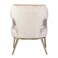 Ganex Upholstered Accent Chair Taupe/Champagne - Aiden Lane -Living Room Chairs store unnamed file 4470
