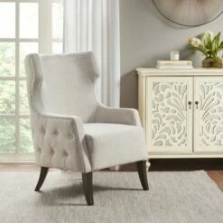 Madison Park Denisa Accent Chair Light Taupe