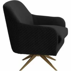 Studio 55D Ames Quilted Onyx Velvet Swivel Chair -Living Room Chairs store unnamed file 4490