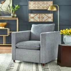 Ricki Upholstered Chair Gray - angelo:HOME