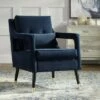 Studio 55D Tilman Blue Fabric Tufted Accent Chair