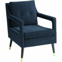 Studio 55D Tilman Blue Fabric Tufted Accent Chair -Living Room Chairs store unnamed file 4503