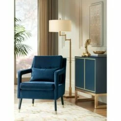 Studio 55D Tilman Blue Fabric Tufted Accent Chair -Living Room Chairs store unnamed file 4505