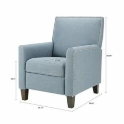 Madison Park Kirkland Push Back Recliner - Blue -Living Room Chairs store unnamed file 4517