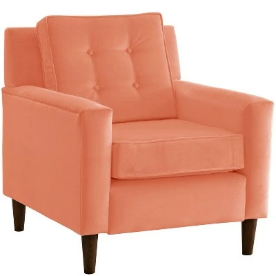 Henry Armchair Velvet Papaya - Skyline Furniture 3 Henry Armchair Velvet Papaya - Skyline Furniture