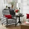 Herman Buffalo Check Plaid Accent Chair Black/White - Inspire Q -Living Room Chairs store unnamed file 4537