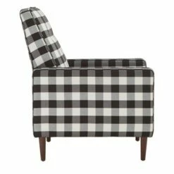 Herman Buffalo Check Plaid Accent Chair Black/White - Inspire Q -Living Room Chairs store unnamed file 4539