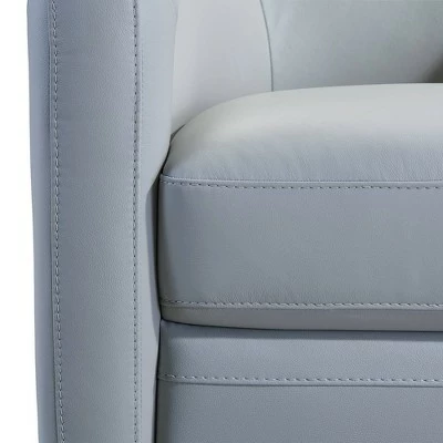 Desi Contemporary Swivel Accent Chair Leather Dove Gray - Armen Living 7 Desi Contemporary Swivel Accent Chair Leather Dove Gray - Armen Living - Image 5