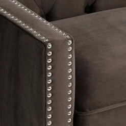 55 Downing Street Tiffany Chocolate Brown Tufted Armchair -Living Room Chairs store unnamed file 4575