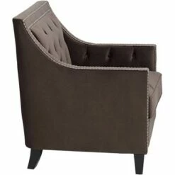 55 Downing Street Tiffany Chocolate Brown Tufted Armchair -Living Room Chairs store unnamed file 4578