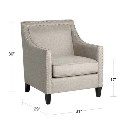 Studio 55D Flynn Heirloom Gray Upholstered Armchair 8 Studio 55D Flynn Heirloom Gray Upholstered Armchair - Image 6