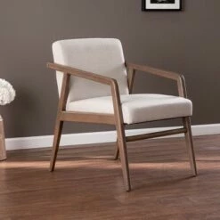 Winwest Upholstered Accent Chair Cream/Brown - Aiden Lane
