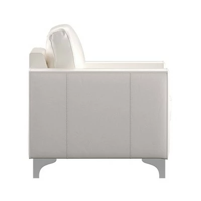 Tacita Faux Leather Armchair White - Inspire Q 5 Tacita Faux Leather Armchair White - Inspire Q - Image 3