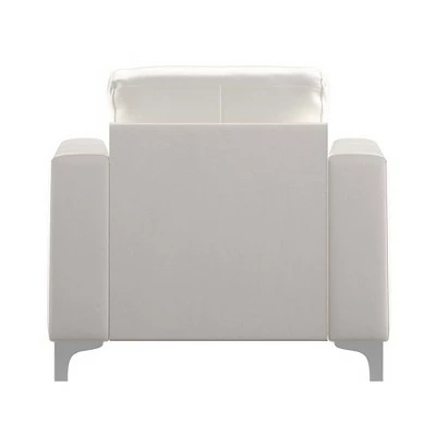 Tacita Faux Leather Armchair White - Inspire Q 6 Tacita Faux Leather Armchair White - Inspire Q - Image 4