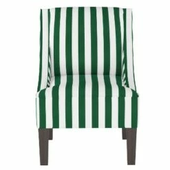 Swoop Armchair Canopy Stripe Emerald - Skyline Furniture