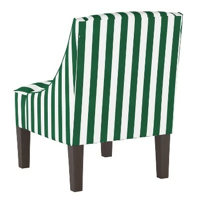 Swoop Armchair Canopy Stripe Emerald - Skyline Furniture 5 Swoop Armchair Canopy Stripe Emerald - Skyline Furniture - Image 3