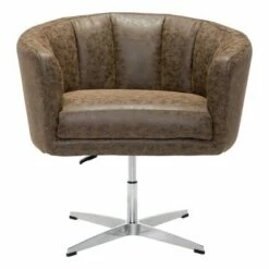 Modern Upholstered Occasional Chair Vintage Coffee - ZM Home -Living Room Chairs store unnamed file 4674