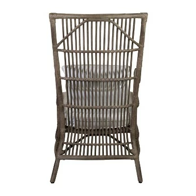 Set of 2 Edie High Back Armchair Brown - East At Main 5 Set of 2 Edie High Back Armchair Brown - East At Main - Image 3