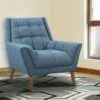 Cobra Mid-Century Modern Chair in Blue Linen and Walnut Legs - Armen Living 1 Cobra Mid-Century Modern Chair in Blue Linen and Walnut Legs - Armen Living -Living Room Chairs store unnamed file 4683