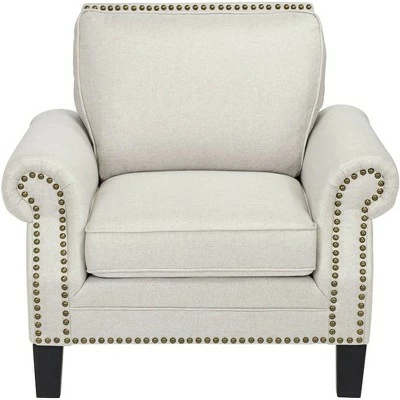 Elm Lane Clyde Park Oslo Linen Nailhead Trim Armchair 4 Elm Lane Clyde Park Oslo Linen Nailhead Trim Armchair - Image 2