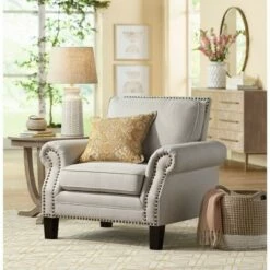 Elm Lane Clyde Park Oslo Linen Nailhead Trim Armchair 17 Elm Lane Clyde Park Oslo Linen Nailhead Trim Armchair -Living Room Chairs store unnamed file 4695