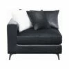 Left Arm Facing Armchair with Cushioned Seating Gray - Benzara