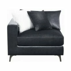 Left Arm Facing Armchair with Cushioned Seating Gray - Benzara
