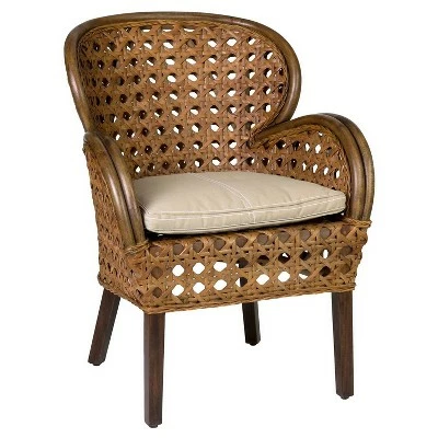 Margherita Rattan Accent Chair Brown - East at Main 3 Margherita Rattan Accent Chair Brown - East at Main