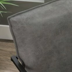 Nova Loft Accent Armchair Gray Faux Leather - Sauder -Living Room Chairs store unnamed file 4759