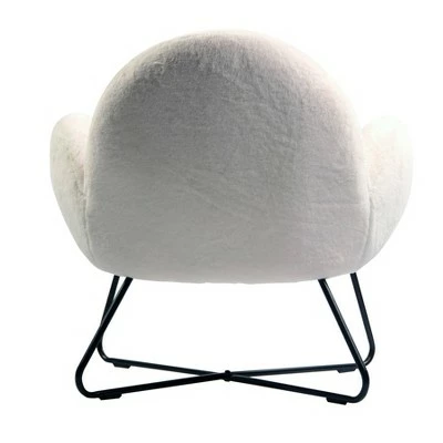 Brooklyn Accent Chair Faux Fur White - ACEssentials 4 Brooklyn Accent Chair Faux Fur White - ACEssentials - Image 3