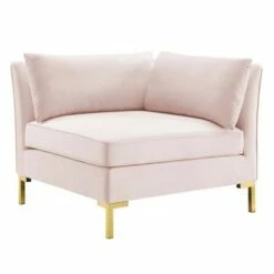 Ardent Performance Velvet Sectional Sofa Corner Chair - Modway Pink -Living Room Chairs store unnamed file 4811