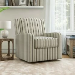 Kirke Modern Wingback Swivel Club Chair - Handy Living Striped Black -Living Room Chairs store unnamed file 4814