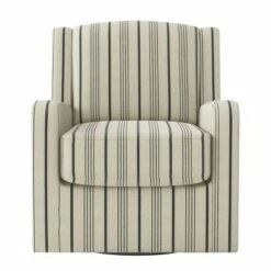 Kirke Modern Wingback Swivel Club Chair - Handy Living Striped Black -Living Room Chairs store unnamed file 4818