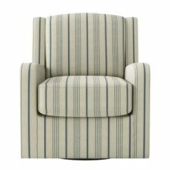 Kirke Modern Wingback Swivel Club Chair - Handy Living Striped Black -Living Room Chairs store unnamed file 4820