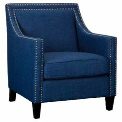 Elkin Accent Chair with Chrome Nailheads - Picket House Furnishings® Teal -Living Room Chairs store unnamed file 4844