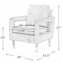 Pene Armchair | Karat Home -Living Room Chairs store unnamed file 4869