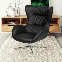 Flash Furniture Home and Office Retro Swivel Wing Accent Chair