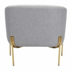 Mikala Armchair Gray/Gold - ZM Home -Living Room Chairs store unnamed file 4903