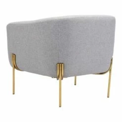 Mikala Armchair Gray/Gold - ZM Home -Living Room Chairs store unnamed file 4904