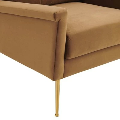 Chesapeake Performance Velvet Armchair - Modway Gold/cognac 3 Chesapeake Performance Velvet Armchair - Modway Gold/cognac